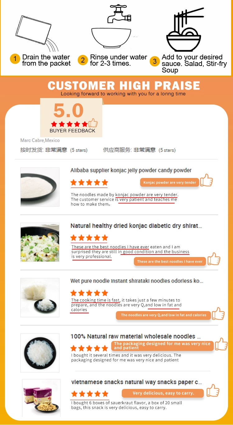 Wholesale New Flavor Sugar Free High Fiber Konjac Vegan Food